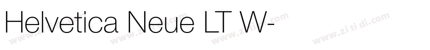 Helvetica Neue LT W字体转换